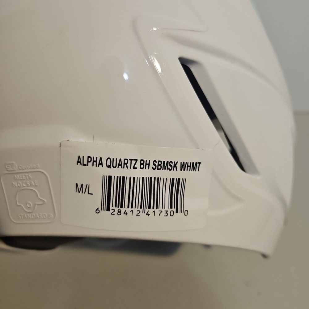 Easton Alpha Quartz Softball Battling Helmet - White size: M/L 6 5/8 - 7 1/4 - Picture 5 of 11